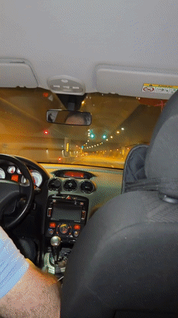 Car journey documented in Dagomys, Russia