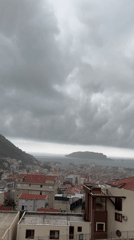 Dense fog blankets coastal Montenegro town Saturday morning