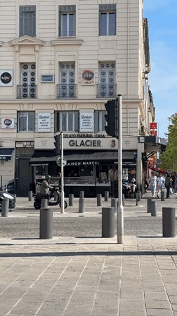 Busy afternoon street activity observed in downtown Marseille
