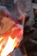 Flame observed burning on product wrapper in Indonesia
