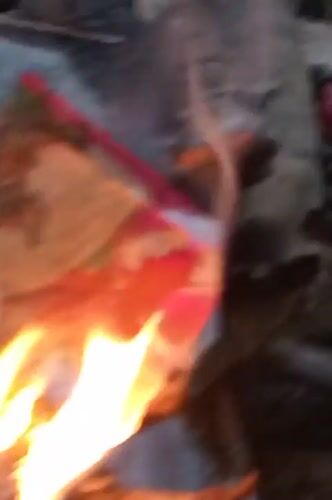 Flame observed burning on product wrapper in Indonesia