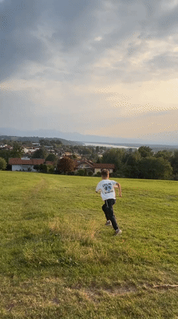 Afternoon play on the hills above Bad Endorf
