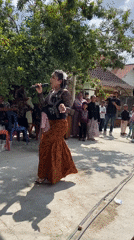 Traditional Indonesian wedding ceremony held in Pulokulon village