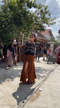 Traditional Indonesian wedding ceremony held in Pulokulon village