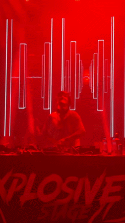 DJ set at an outdoor night event in Kragujevac