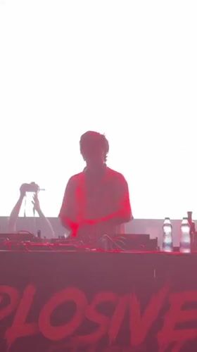 DJ set at an outdoor night event in Kragujevac