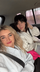 Two women passengers recorded traveling by car in Izhevsk