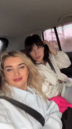 Two women passengers recorded traveling by car in Izhevsk