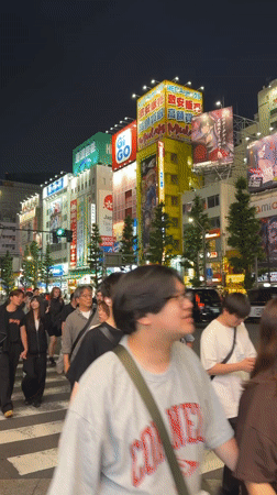 Tourists document sushi dining and street scenes in Tokyo's Chiyoda district