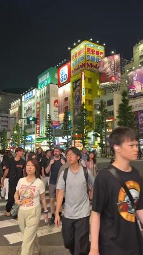 Tourists document sushi dining and street scenes in Tokyo's Chiyoda district