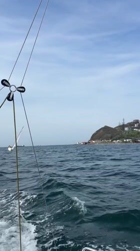 Sailboats navigate choppy waters off Vladivostok coast