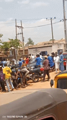 Road construction underway in West African urban area