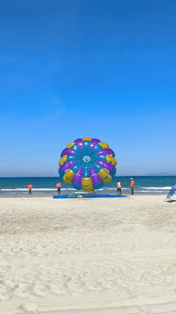 Sunny morning scenes along Đà Nẵng's beachfront promenade