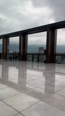 Wet patio captured on video after rain in Sofia
