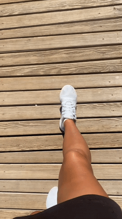 Sunny afternoon at a Turkish beach resort pier