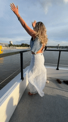 Sunny afternoon on the Moscow waterfront, boat and all.