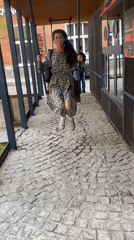 Woman enjoys swing time in Moscow park