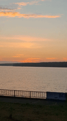 Sunset along the Kama River in Chaikovsky, Russia