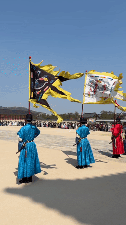 Traditional Korean ceremonial event held at Gyeongbokgung Palace, Seoul