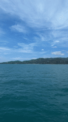 Ocean and mountain landscape captured near Koh Phangan, Thailand