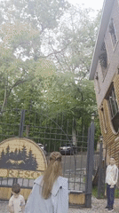 Families visit Oak Resort's upside-down houses and teapot fountains
