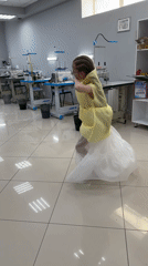 Children playing and dancing indoors in Votkinsk, Russia