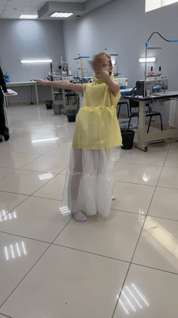 Children playing and dancing indoors in Votkinsk, Russia