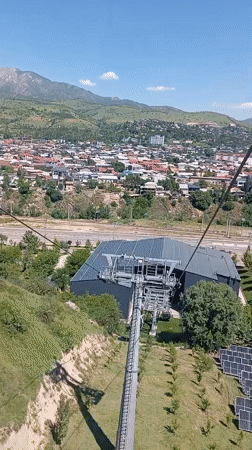 Cable car ride captures scenic aerial views of Charvak