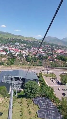 Cable car ride captures scenic aerial views of Charvak