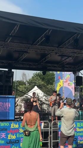 Live band plays the Nama Summer Festival in Milan