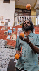 Street performers entertain in Dharamshala area cafes and courtyards