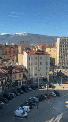 Early morning street scenes documented across central Sofia landmarks
