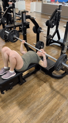 Woman exercises at gym in Chaikovsky, Russia early morning