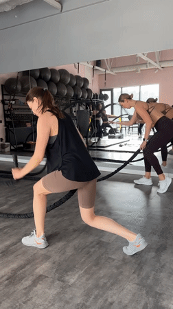 Early morning workout session captured at Ternopil gym