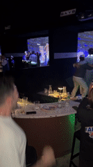 Late-night bar scene captured on shaky video in NYC