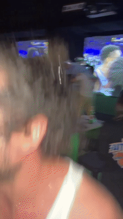 Late-night bar scene captured on shaky video in NYC