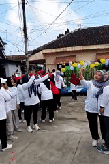 Casual outdoor gathering in Genteng, Indonesia
