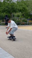 Young skateboarder practices tricks in El Prat de Llobregat parks