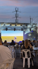 Outdoor stage event setup and performances in Wichit