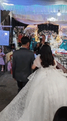 Outdoor wedding reception in Silian Satu, Indonesia