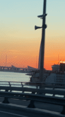 Sunset observed over Saint Petersburg landmarks including Lakhta Center