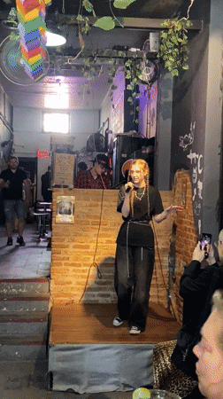 Street performer and sidewalk smoker spotted in Buenos Aires