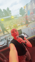 Outdoor music festival with DJ sets and performances in Saint Petersburg