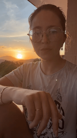 Sunset photo session captured from Podgorica balcony