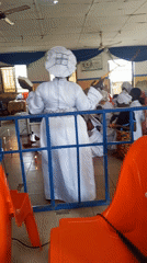 Religious gathering in white robes held in Lokoja church