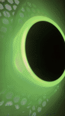 Circular light displays color sequence in unknown location