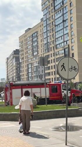 Morning rain, emergency response captured across Tyumen streets