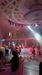 Traditional dancers perform in ornate Baku venue
