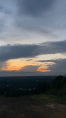 Evening sky transition captured at dusk in Achara, Nigeria
