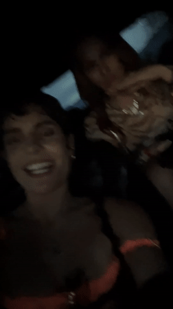 Two women film themselves in car in La Quinta